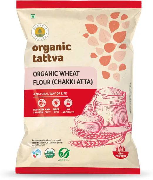 Organic Tattva Whole Wheat Flour (Chakki Atta)  (5 kg)