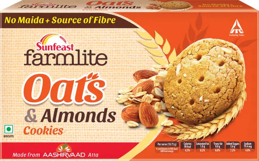 Sunfeast Farmlite Oats & Almonds Cookies Biscuit  (300 g)