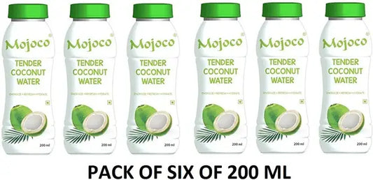 MOJOCO Refreshing Coconut Water,Made Using Real Tender Coconut Water-200 ML (Pack of 6)  (6 x 200 ml)