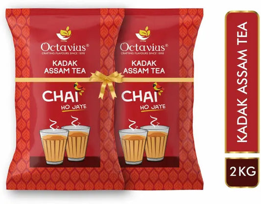 Octavius Kadak Assam CTC Tea Pouch  (2 x 1 kg)