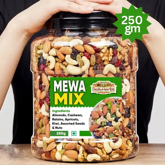 DAILYHERBS Premium Mewa Mix ( Almonds, Cashews, Raisins, Apricots, Kiwi, Assorted Seeds & Nuts  (1 x 250 g)