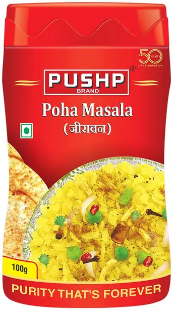 Pushp Brand Jeeravan Masala Sprinkler, Indori-Style Spice Mix,Quality Blend,No Preservatives  (6 x 100 g)