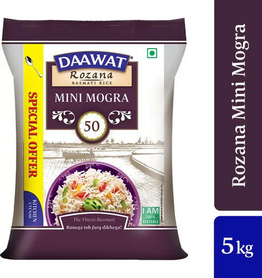 Daawat Rozana Mini Mogra Basmati Rice (Broken Grain)  (5 kg)