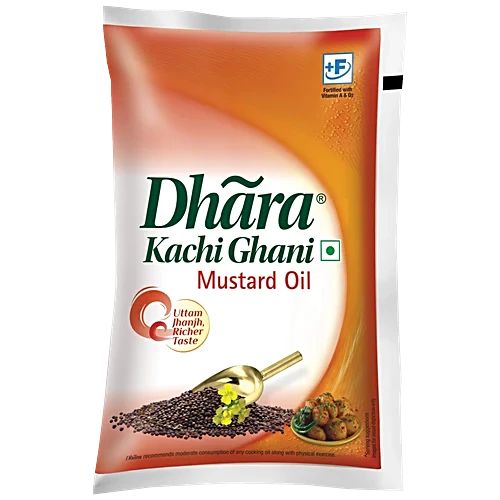 Dhara Mustard Oil 1 Litre Pouch