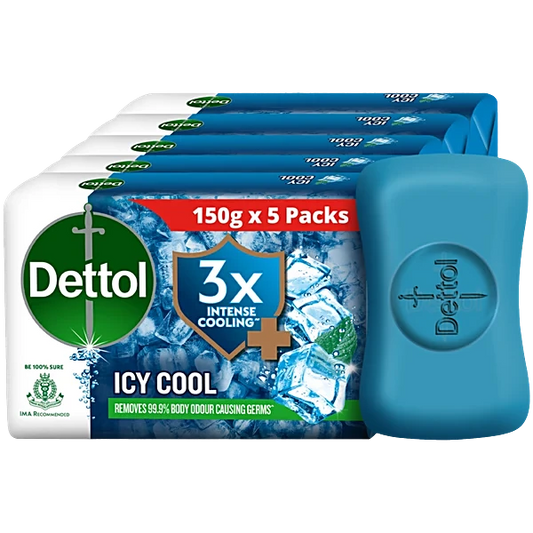 Dettol Cool (Icy Cool) Soap 5x150g