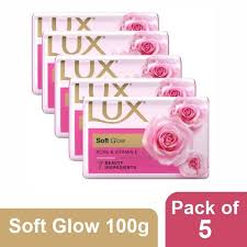 Lux Rose Soap (Soft Glow Rose & Vitamin E) 5x100g