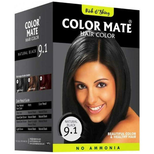 Color Mate Hair Color (Shade 9.1 - Natural Black)