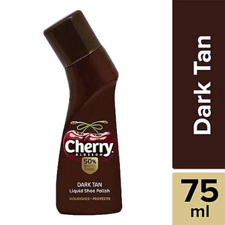 Cherry Blossom Dark Tan Liquid Shoe Polish 75ml