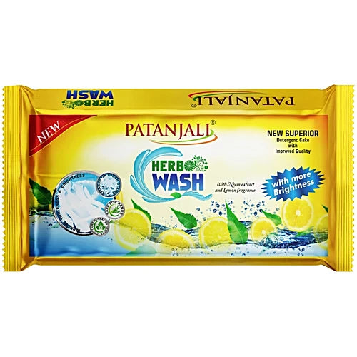 Patanjali Herbo Wash Lemon Dishwash Bar 225g