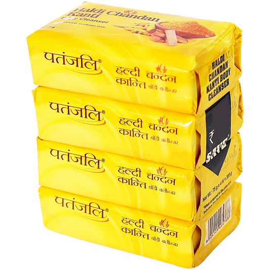 Patanjali Haldi Chandan Kanti Soap (Pack of 4x150g)