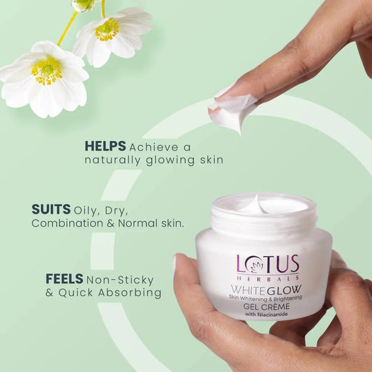 Lotus Herbals WhiteGlow Skin Whitening & Brightening Gel Cream  40g