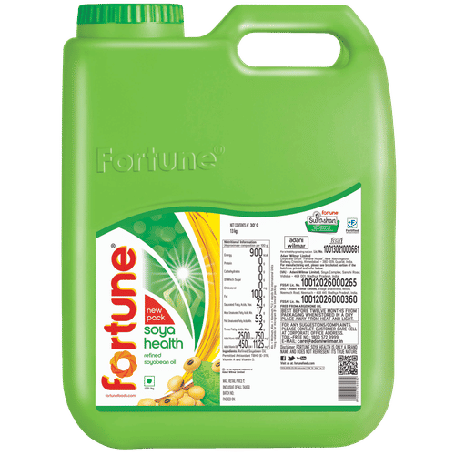 Fortune Soya Health Plus Refined Soyabean Oil (13 kg Jar)