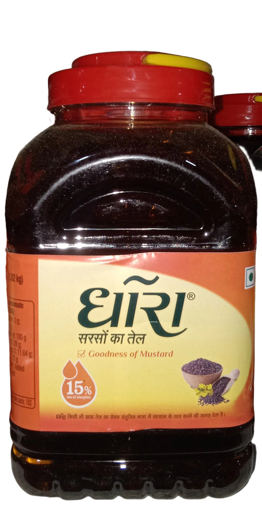 Dhara Mustard Oil 2 Litre Jar
