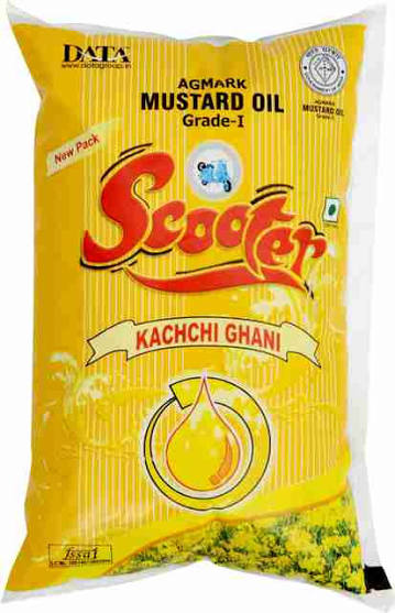 Scooter Mustard Oil 1 Litre Poly Pouch