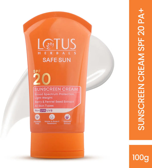 Lotus Herbals ka Safe Sun Sun Block Cream (SPF 20 PA++)