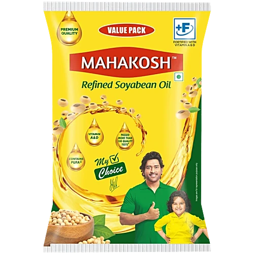 Mahakosh Refined Soyabean Oil 1 Litre Pouch