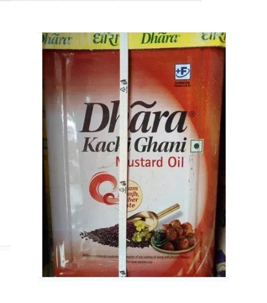 Dhara Kachi Ghani Mustard Oil (15L Tin)